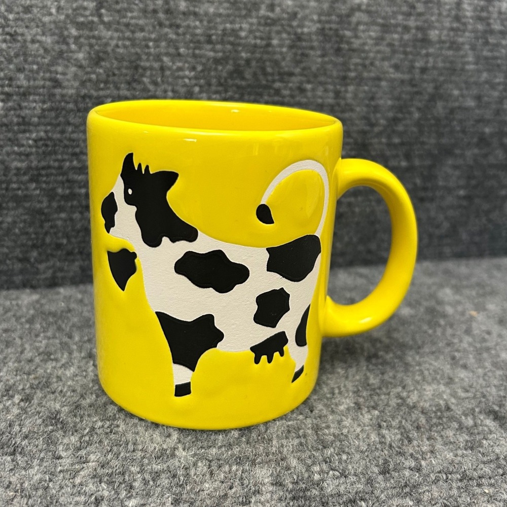Waechtersbach Spain Yellow Cow Coffee Mug Vintage Ceramic Spotted Cow Cup